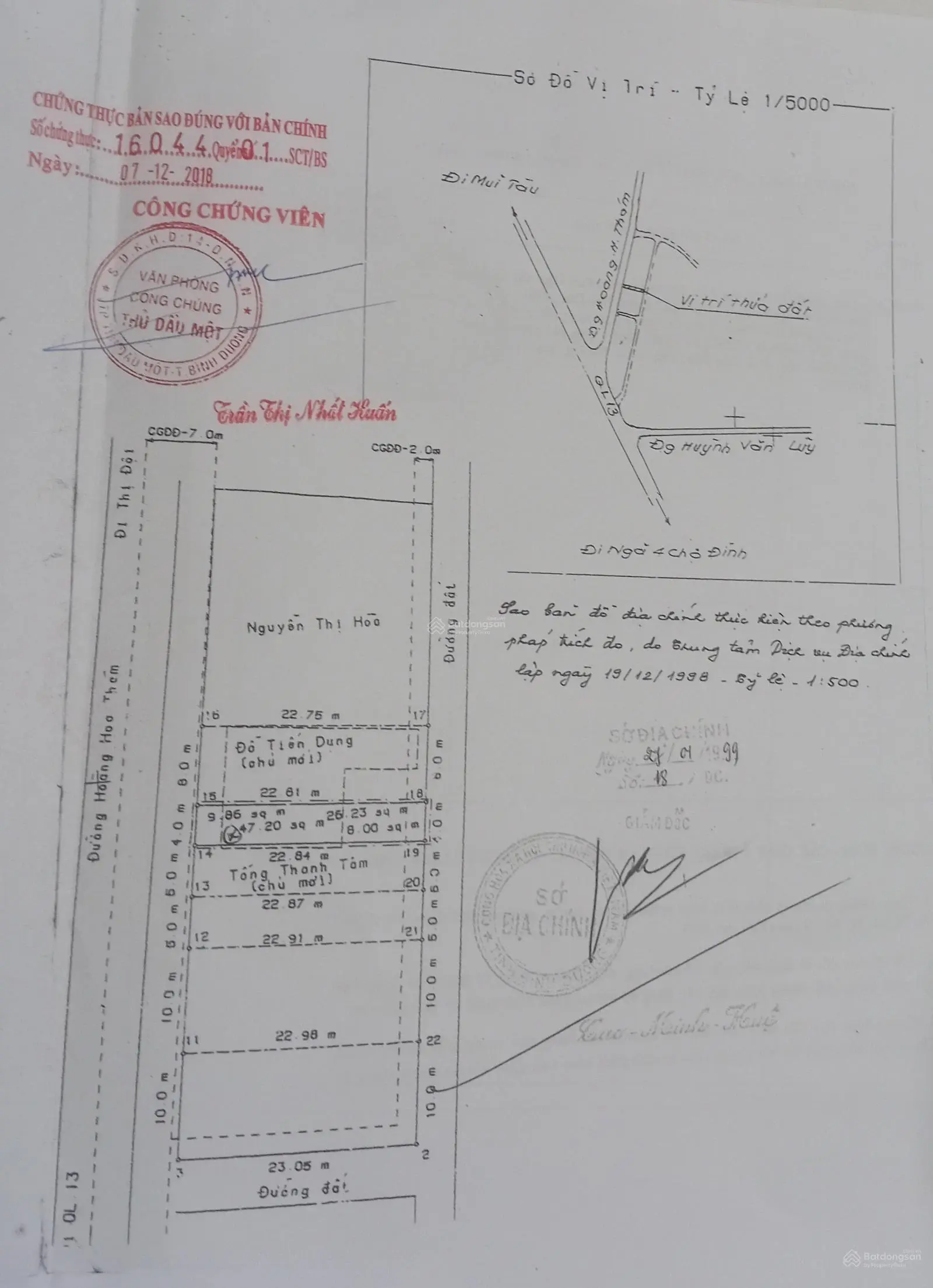 Cần bán nhà mặt phố chính chủ tại thành phố Thủ Dầu Một tỉnh Bình Dương