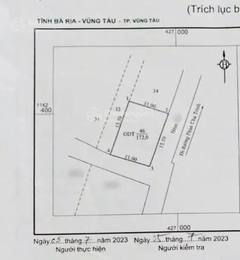 Bán đất biệt thự sát biển bãi sau thuỳ vân tp.vt vị trí đẹp hẻm 8m đi bộ ra biển gần. giá 17 tỷ tl