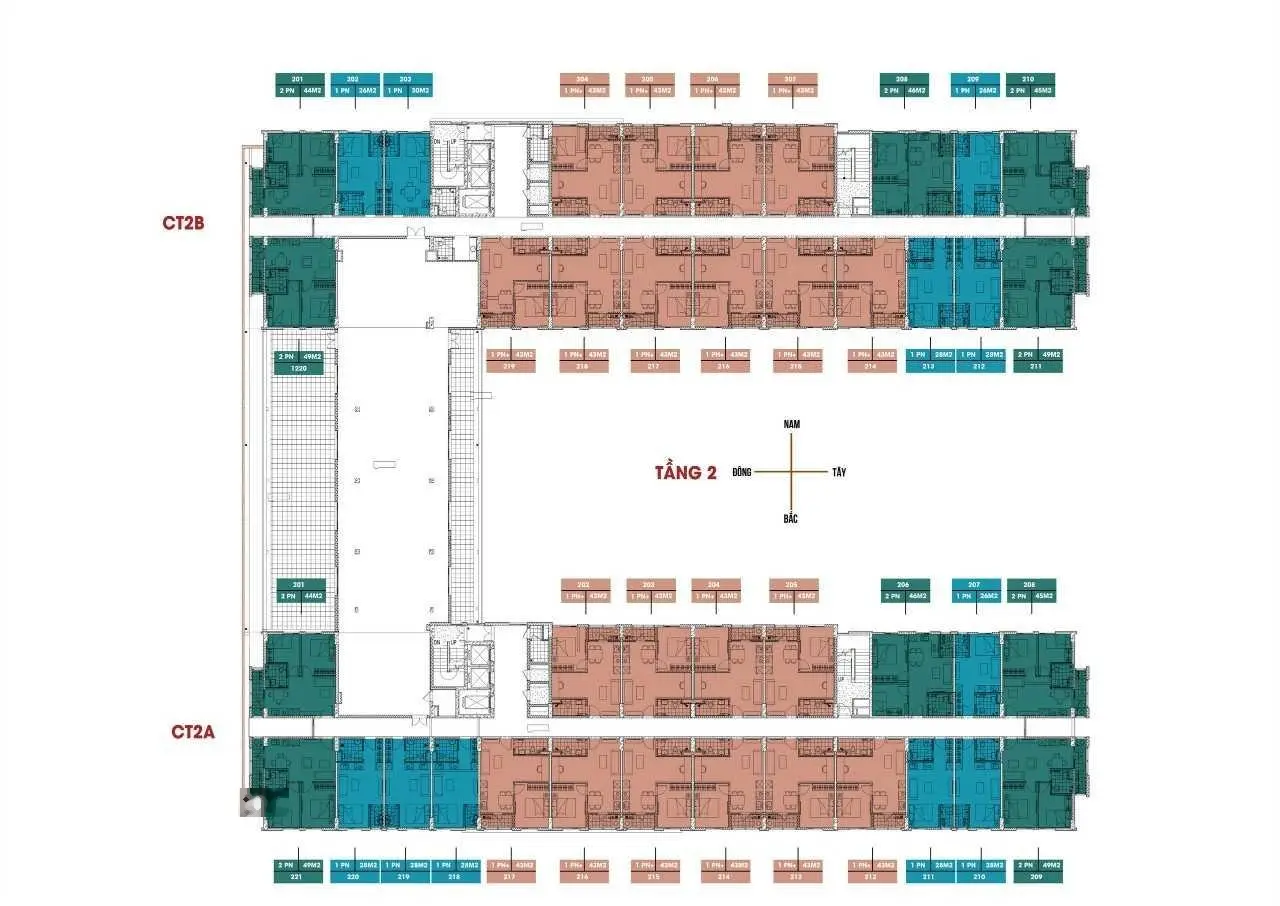 Giá chỉ 510 triệu. Có ngay căn hộ 30,6m2 tầng 6 tòa CT2A quý 1 -2025 nhận nhà