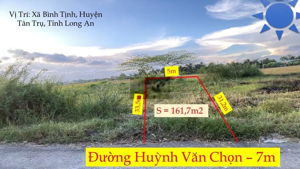 Ra nhanh lô đất thổ cư 161m2 đường 7m liền kề khu hành chính chỉ 750tr