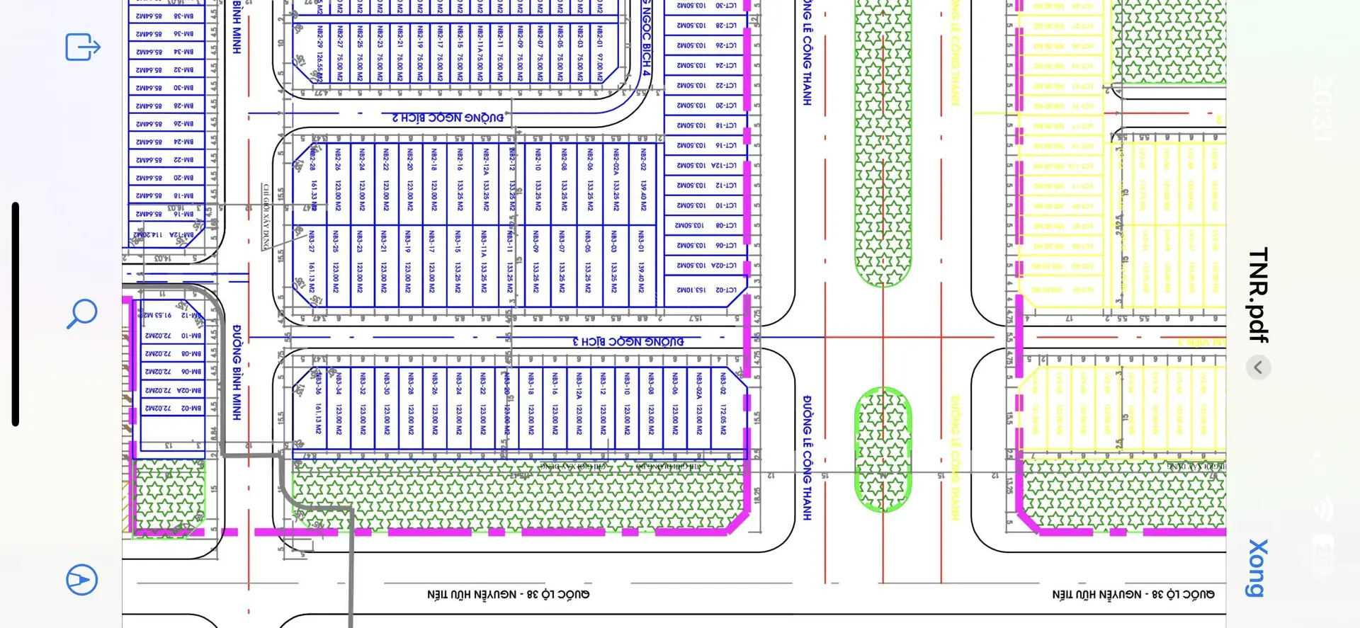 Bán đất TNR Star Đồng Văn 103,5m2 Hà Nam, hướng tây mặt Lê Công Thanh