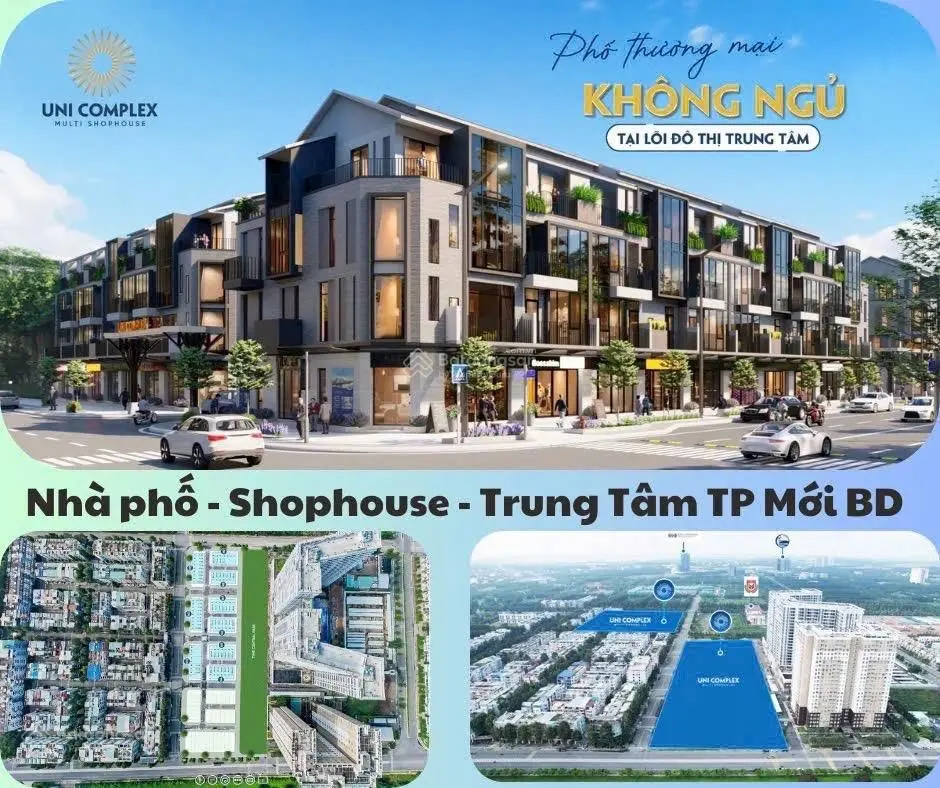 Nhà phố thương mại Uni Complex 2 mặt tiền đường