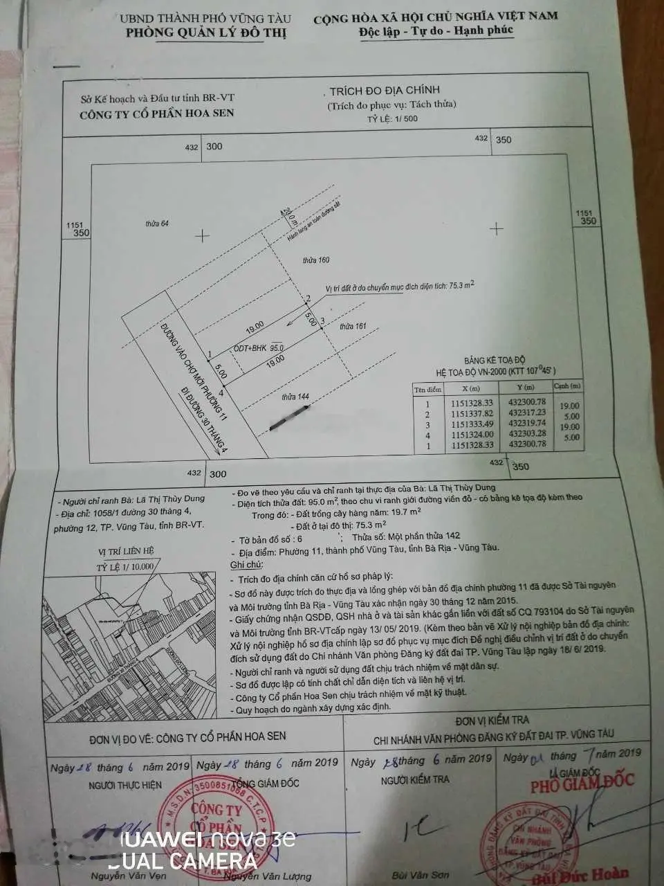 Bán đất hẻm 1033, đường 30/4, phường 11, TP vũng