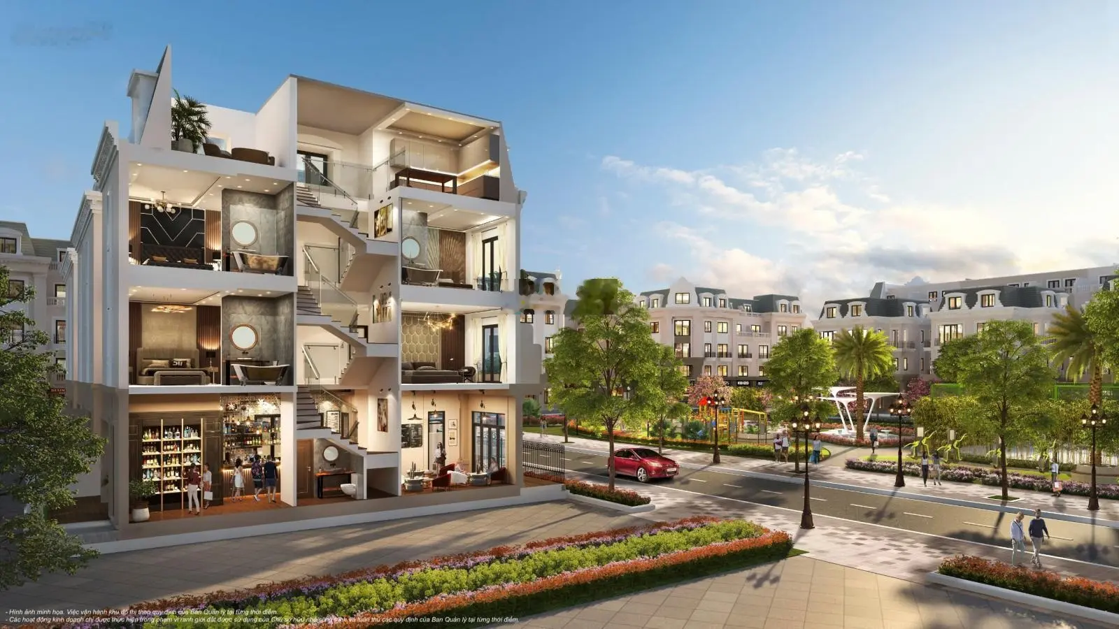 Bán căn Shophouse mặt đại công viên dự án Vinhomes Golden Avenue đã hoàn thiện full nội thất