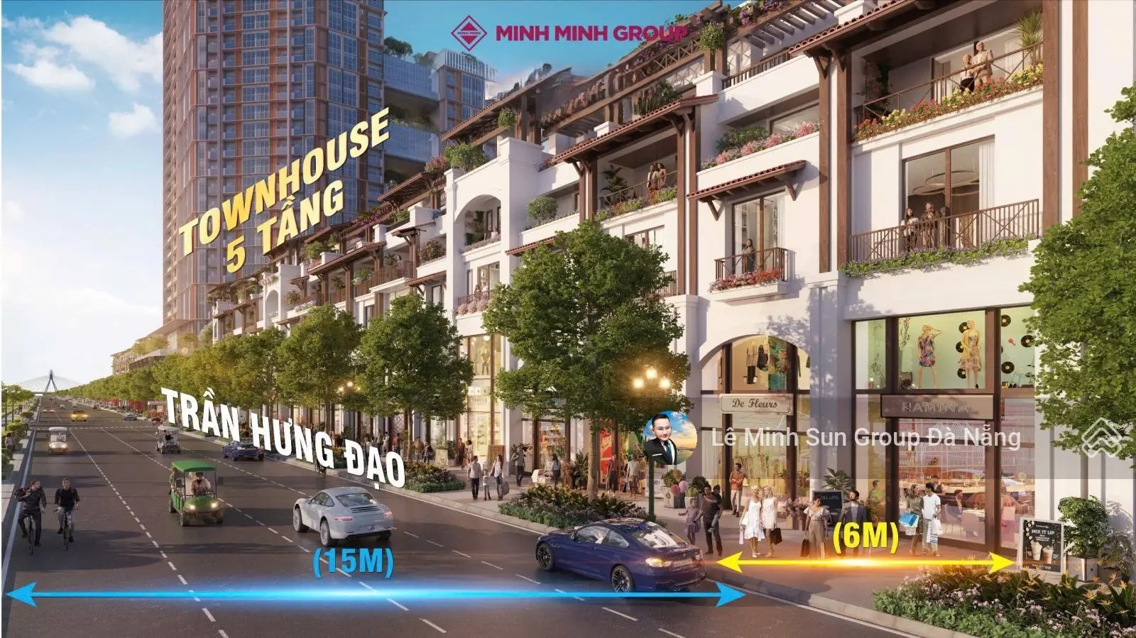 Bán shophouse Sông Hàn 3 tầng - chỉ từ 68 tr/m2 xây sẵn - sổ hồng lâu dài - booking giai đoạn 1