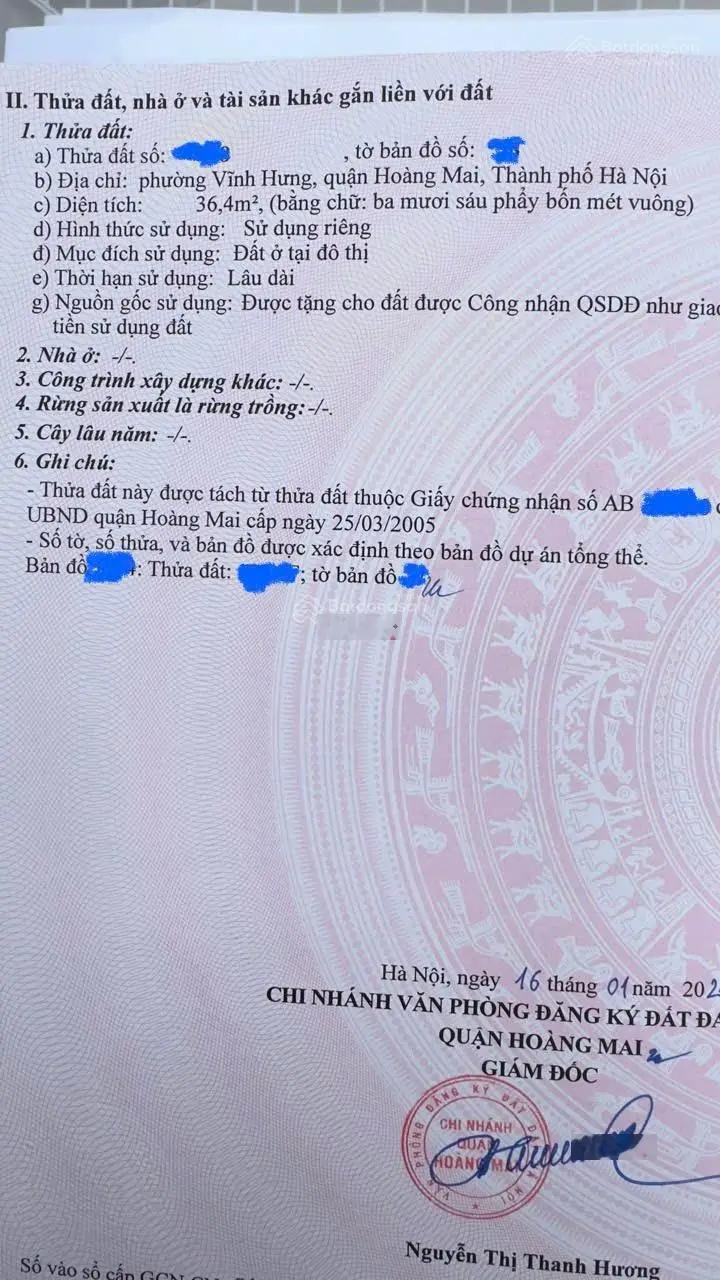 Đi định cư nước ngoài, cần bán gấp ngôi nhà 4 tầng tại tổ 10, Vĩnh Hưng, Quận Hoàng Mai, Hà Nội