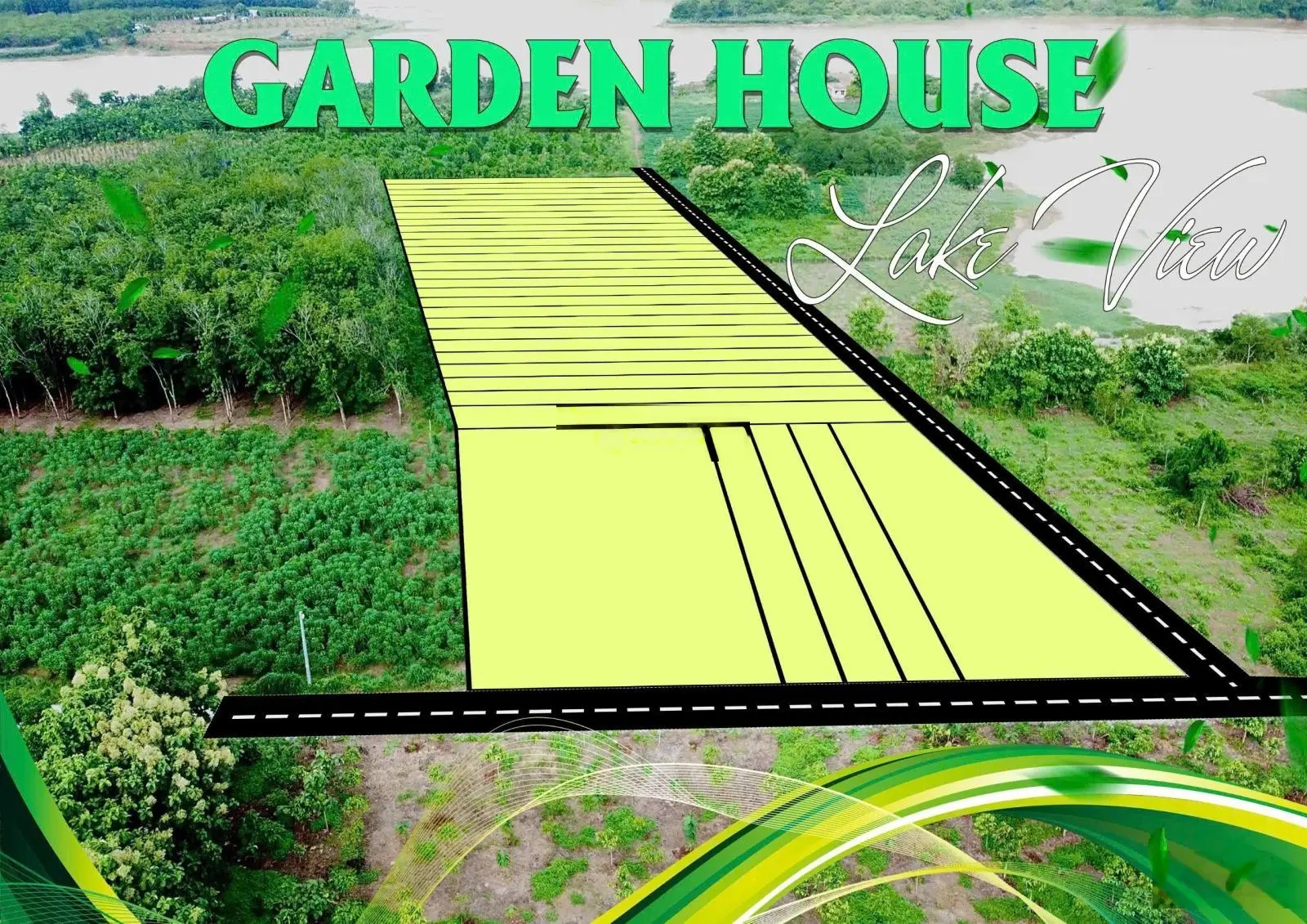 Ngộp ngân hàng bán 189 triệu 275m2 trong đó 100m2 thổ cư. View hồ sông bé công chứng liền