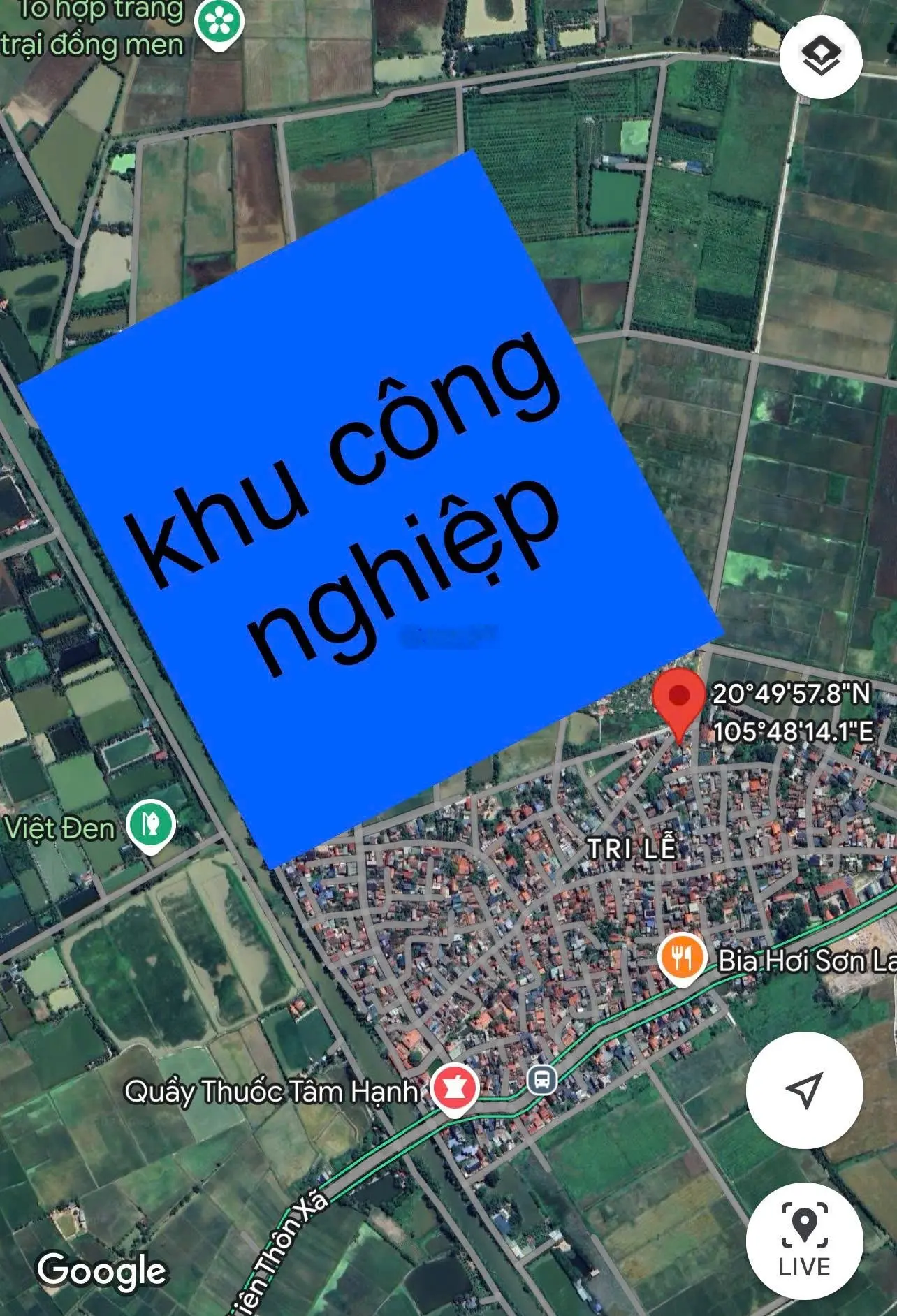 Chính chủ cần bán 46m2 thổ cư tặng nhà xây mới giá 2tỷ ôtô vào tận nơi trc nhà là khuCN mới Tân Ước