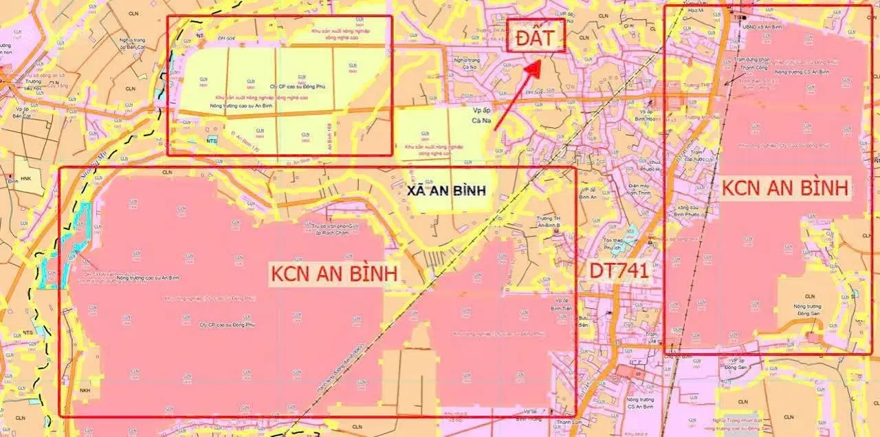 Đất SHR đường DH504 An Bình, Phú Giáo, Bình Dương, liền kề 4 KCN lớn, giá chỉ: 2,7tr/m2.