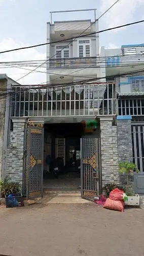 NHÀ 2 LẦU đẹp 4x25m sân xe hơi SẸC nhựa XTT7,Ngã 5 chợ Đầu Mối Hóc Môn