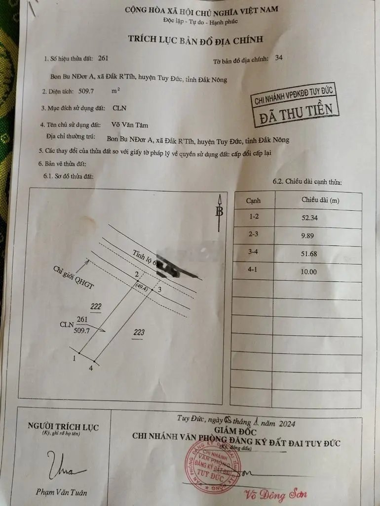 Cần tiền bán rẻ rất rất gấp 510m2 đất mặt tiền Ngã ba Phi Á