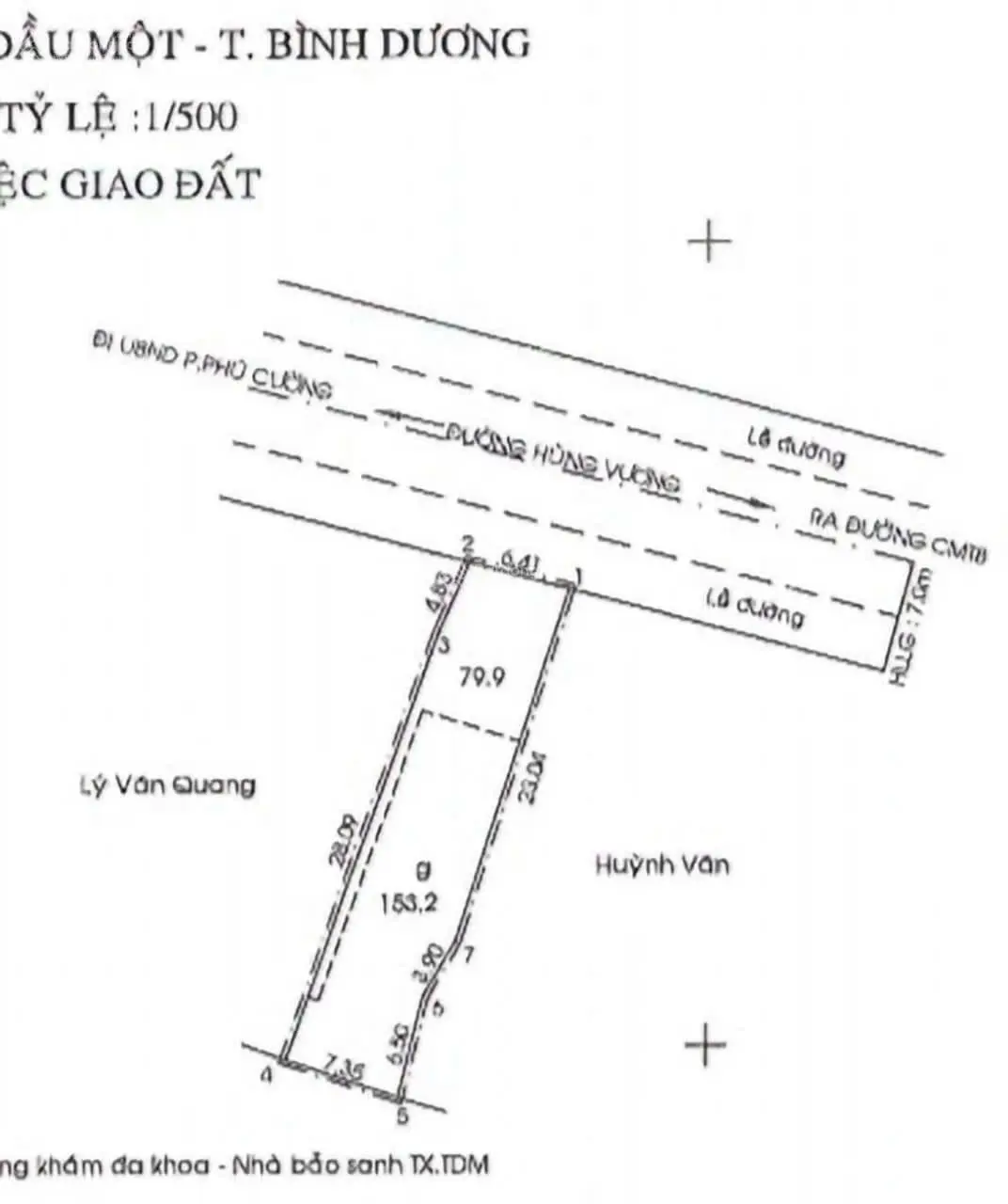 Cần bán nhà 1 trệt 2 lầu mặt tiền Hùng Vương, ngay chợ Thủ Dầu Một