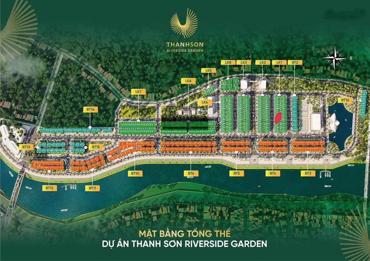 Chính chủ cần bán lô đất đẹp tại khu đô thị Thanh Sơn Riverside