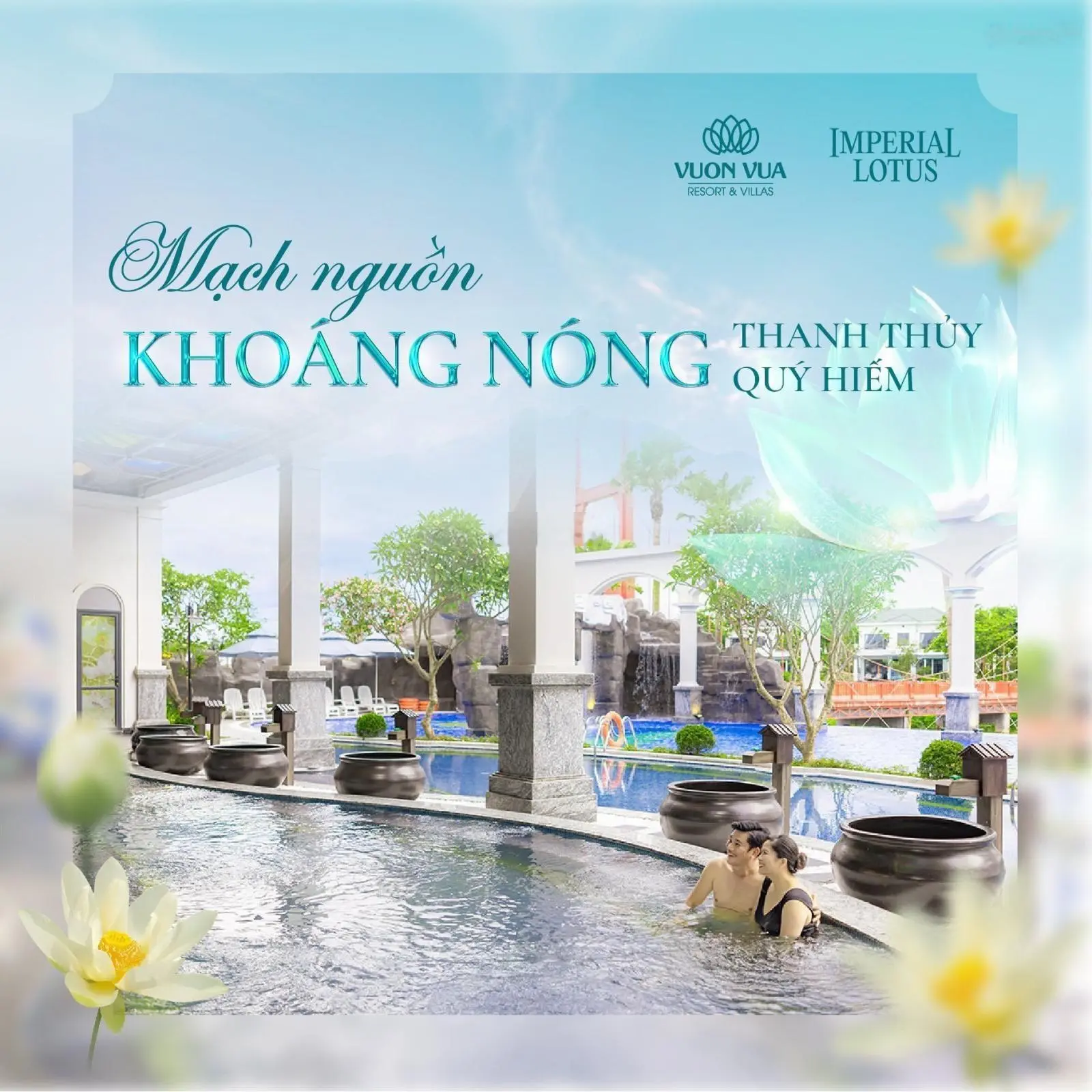 Duy nhất 6căn biệt thự đảo khoáng nóng Onsen Villas vườn vua Resort Imperial Lotus giá chỉ từ 6.3tỷ