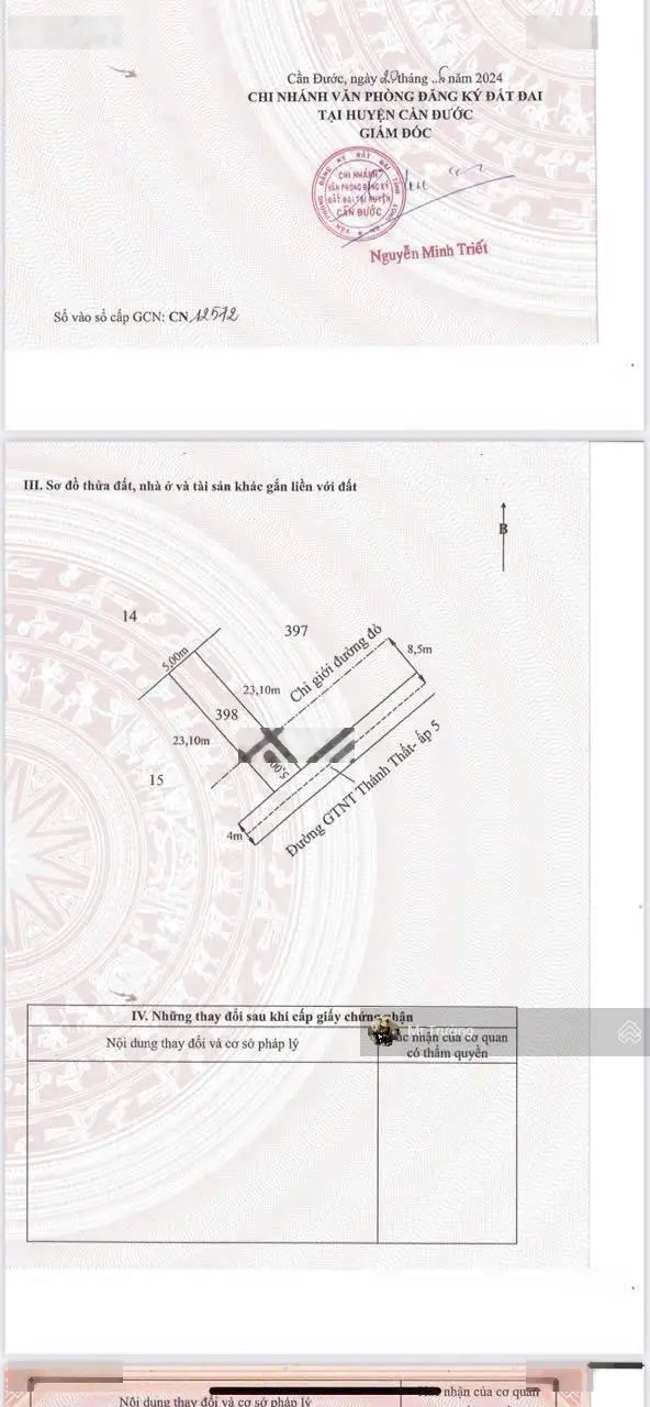 Hàng F0 chưa qua đầu tư đường Ô tô, ngay KCN Cầu Cảng Phước Đông, DT: 115,5m2 thổ, SHR