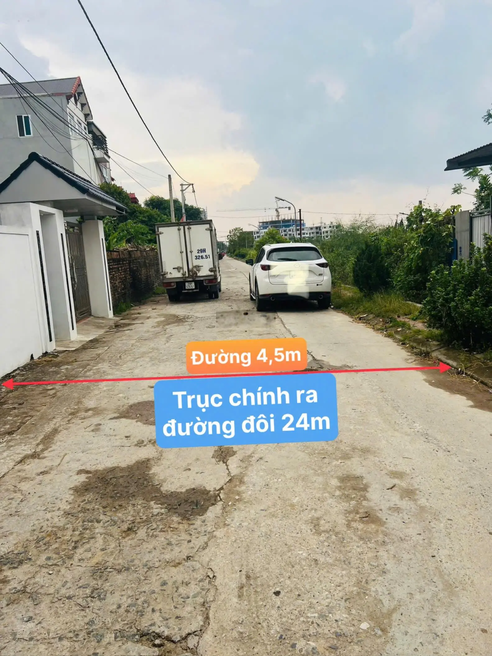 Bán đất dân cạnh khu đấu giá Bạch Đa, Kim Hoa, Mê Linh. Lô góc 104m2 giá 36tr/m2 đường 4m MT 6m