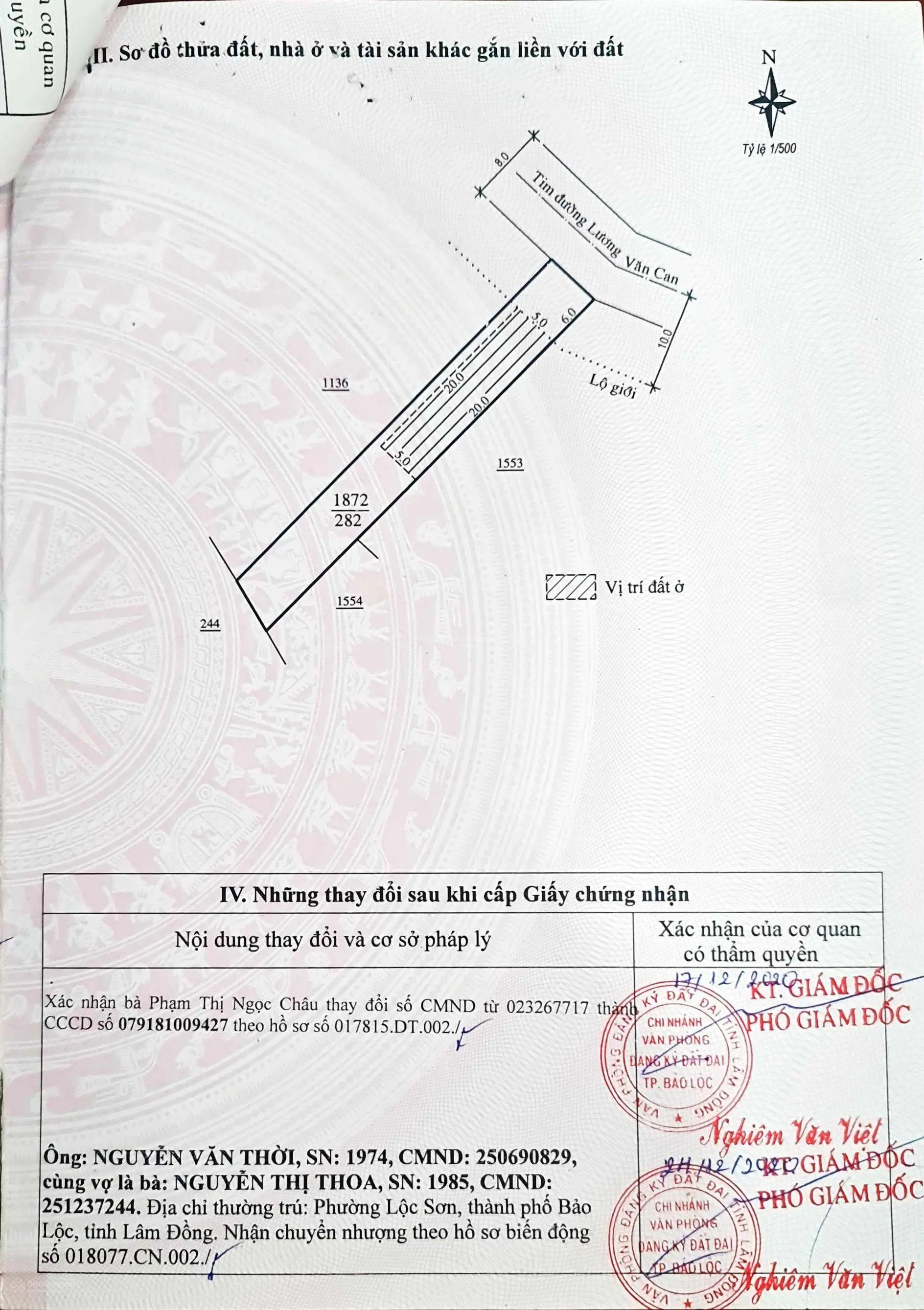 Tôi chính chủ cần bán lô đất mặt tiền Lương Văn Can, 2 tỷ 5 chính chủ 0935 999 *** Mr Kiên