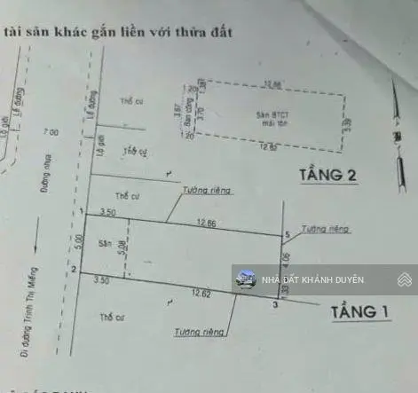 Nhà 2 tầng 5,4 x 16m đường Thới Tam Thôn 17 Hóc Môn gần chợ ngã ba Bầu Giáp Q12