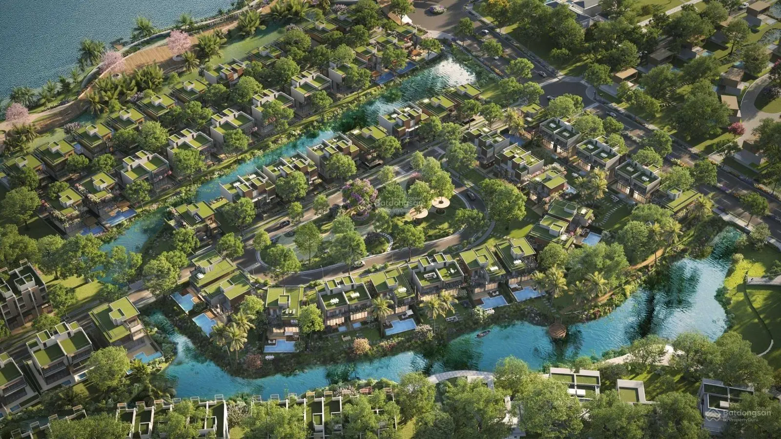 Biệt thự đơn lập hướng Đông Nam - 384 m2 đất, Khu River Walk 2 - đẹp nhất Eco Village Saigon River