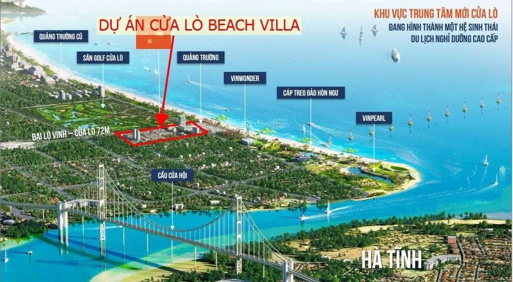 7x tỷ Bán căn Nhà Vườn NHÀ + ĐẤT - Diện tích 175m2 - Dự án Cửa Lò Beach Villa - đối diện Vin Wonder