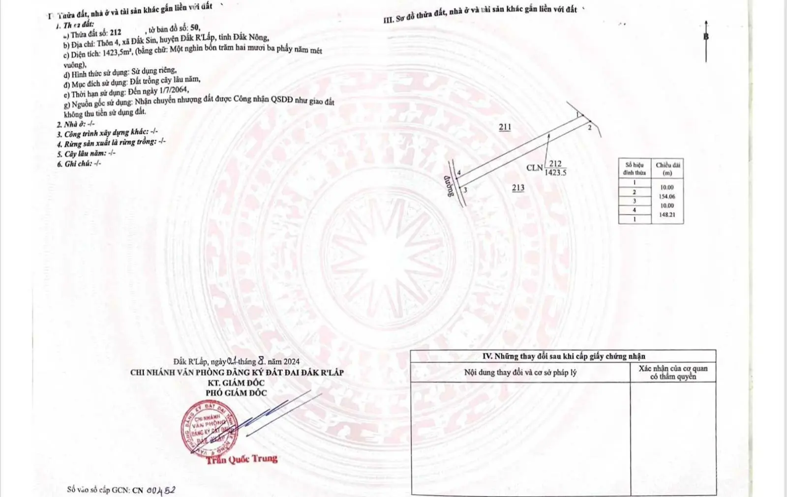 7.644m2 đất ven hồ Đăk Sin thích hợp canh tác nghỉ dưỡng 300tr/sào, đã tách thành 5 sổ nhỏ