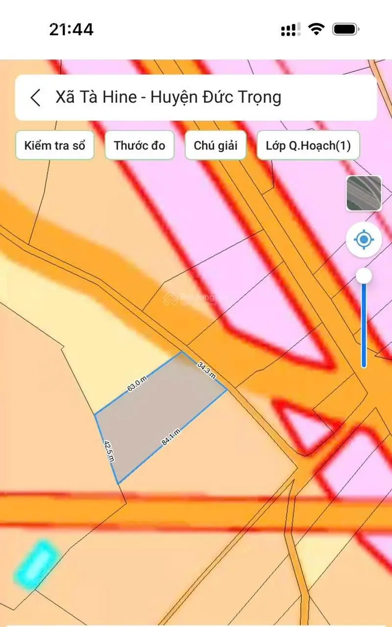 Bán lô đất đường Lương Sơn - Đại Ninh (QL 28B), Tà Hine, H. Đức Trọng, Lâm Đồng