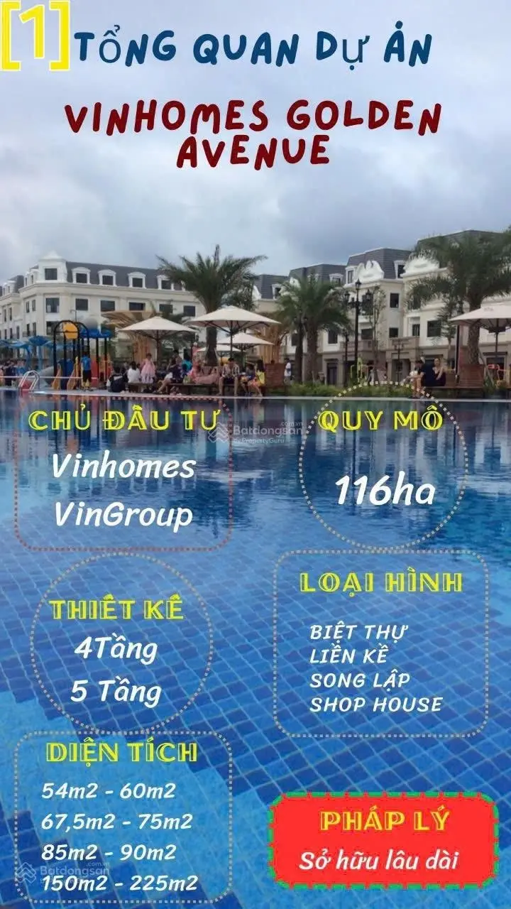 Bán Liền Kề Kinh doanh 4PN, 4WC tại Vinhomes Golden Avenue Móng Cái, 16tr/m2 XD, 67.5m2,