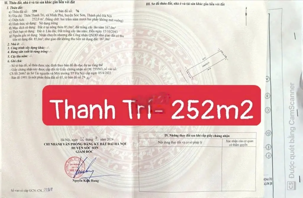 Đất Thanh Sơn, Minh Phú, Sóc Sơn - Mặt Đường Nhựa Sầm Uất