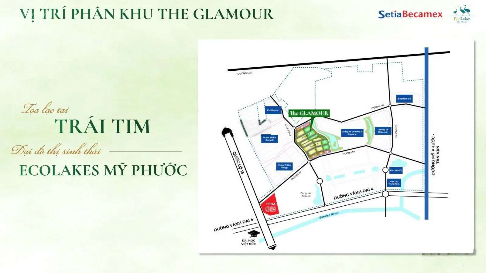 The Glamour Ecolakes Mỹ Phước nhận đặt chỗ giá f0 thêm chiết khấu