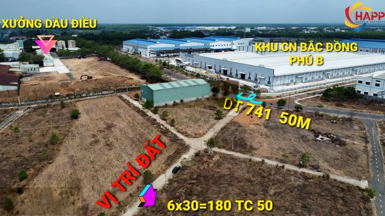 Kiếm được thu nhập 8,5 triêu/tháng Chỉ 560 triệu có ngay lô đất thổ cư 222m2 ngay KCN Bắc Đồng