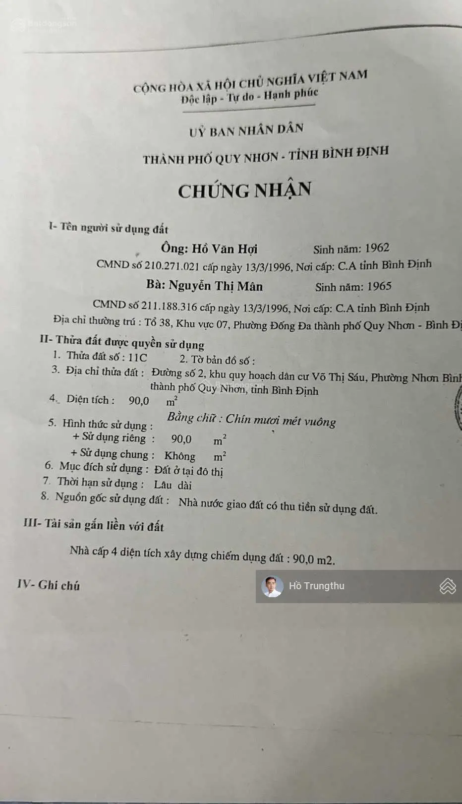 Chính chủ cần tiền bán nhanh căn nhà 90m2 mặt tiền đường Phan Huy Ích, Tp Quy Nhơn, giá 2.850 tỷ