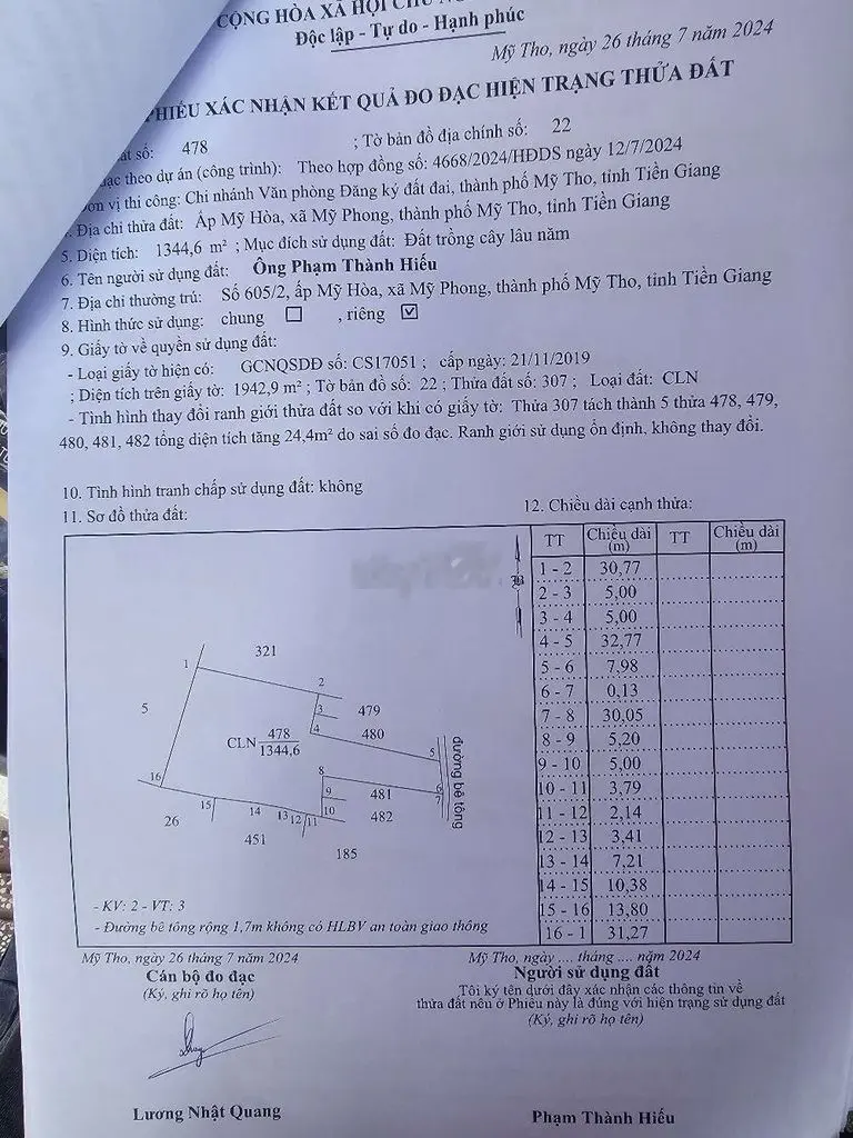 1344m Mỹ Phong giá 1ty3 cách quảng trưởng 3p xe máy