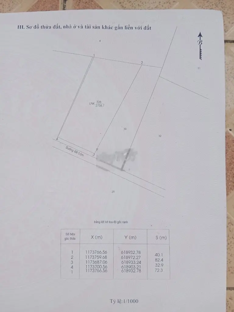 Chính chủ cần bán 2758m2 đất MT đường Khu dân cư Bà Xán