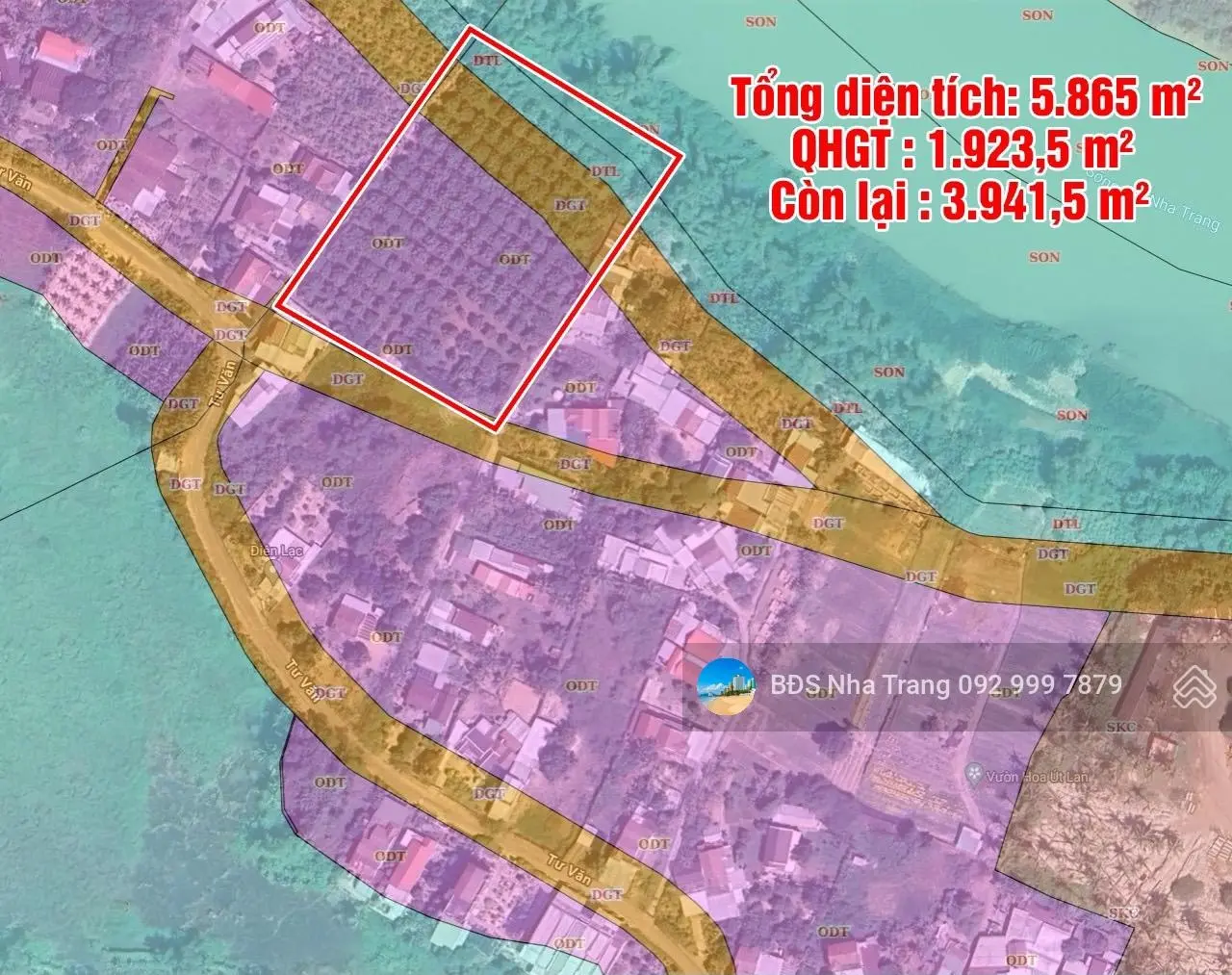 Bán đất mặt tiền sông cái nha trang chỉ 3tr55/m2 ( giá tốt nhất khu vực)