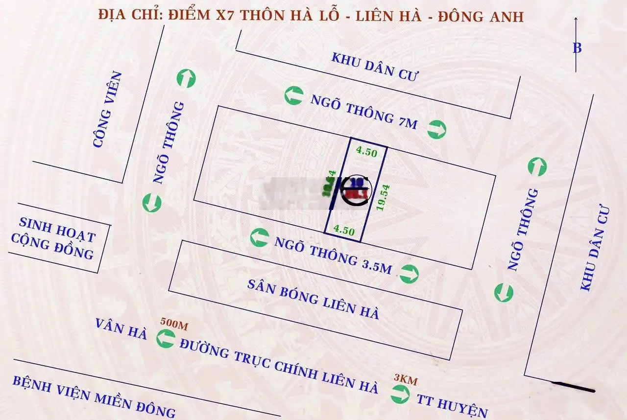 Cần bán đất giá 6,2 tỷ VND tại Liên Hà, Đông Anh, Hà Nội