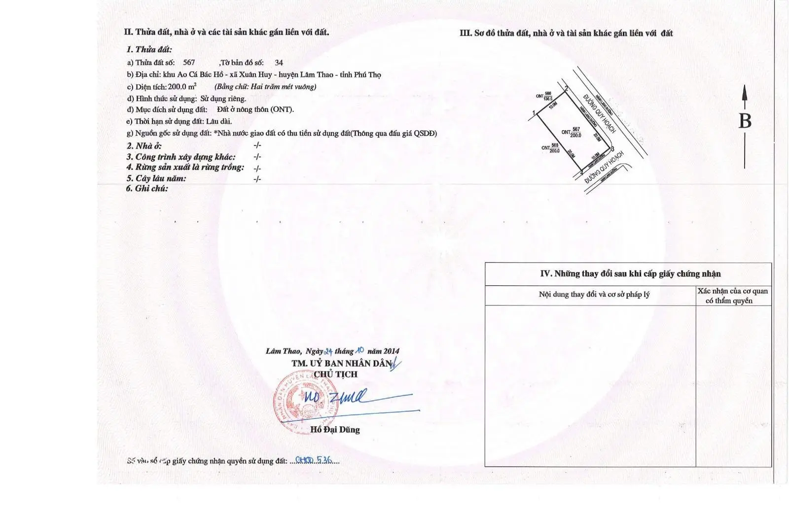 Bán đất nền đấu giá Lâm Thao Phú Thọ 200m,sẵn sổ hồng vào tên, chỉ 6-8tr/m