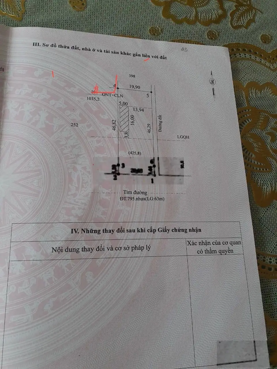 Bán nhà đất 20*50m DT795 Tân Châu