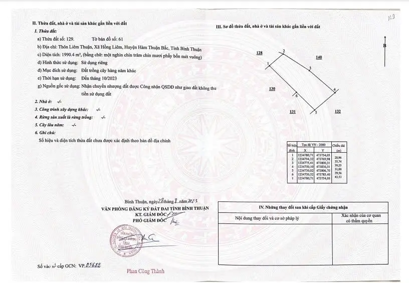 Bán 6.3ha mặt tiền 110m Quốc Lộ 1, Hàm Thuận Bắc đã có 400m2 thổ cư