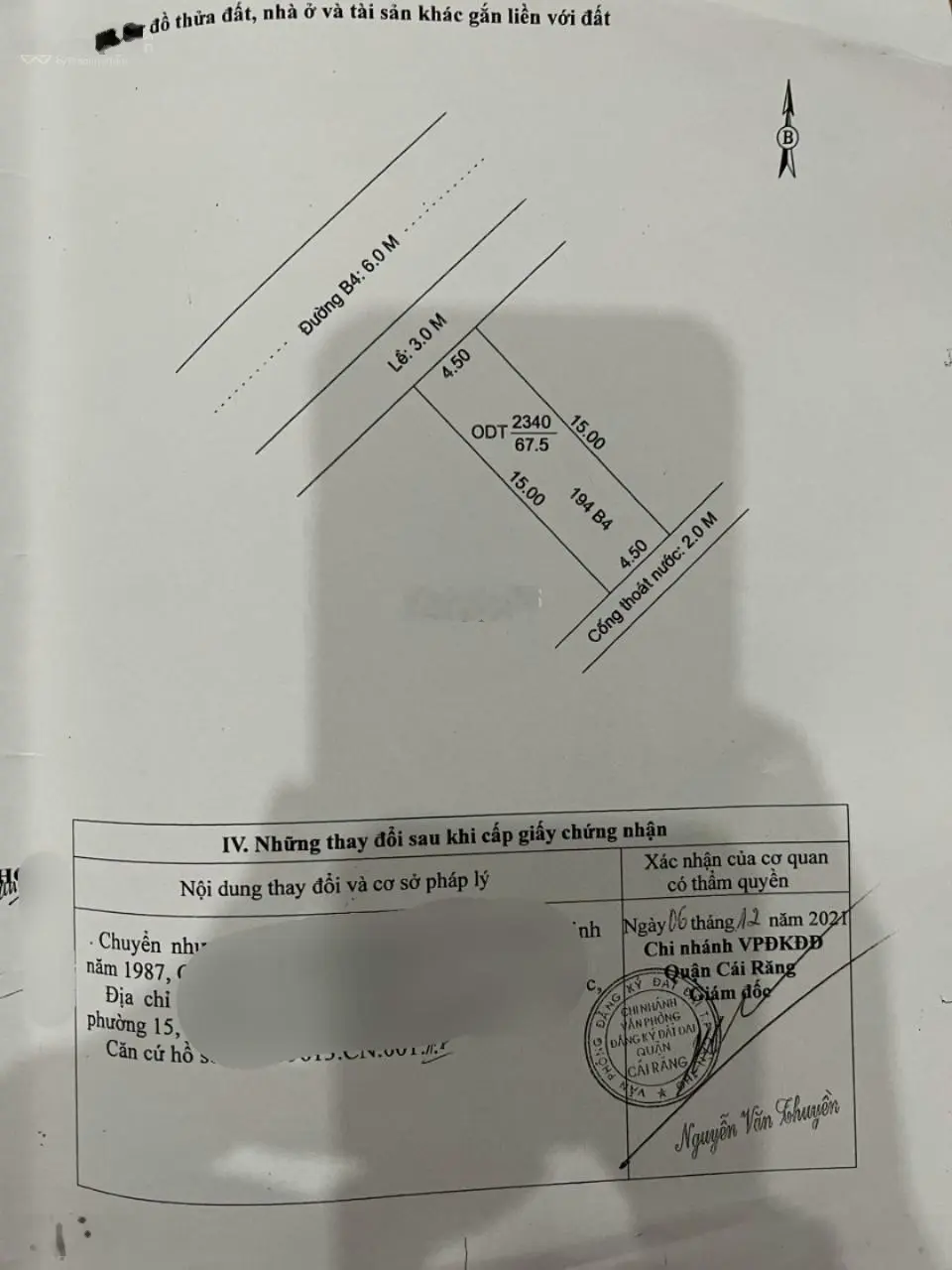 Bán nhanh nền đẹp giá tốt Đường B4, KDC Hưng Phú, Cái Răng, Cần Thơ tặng nhà kho trên đất