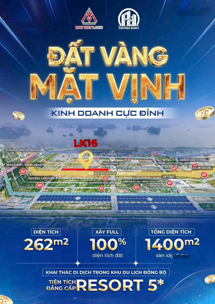 Bán đất nền cách mặt biển 100m phương đông vân đồn quảng ninh