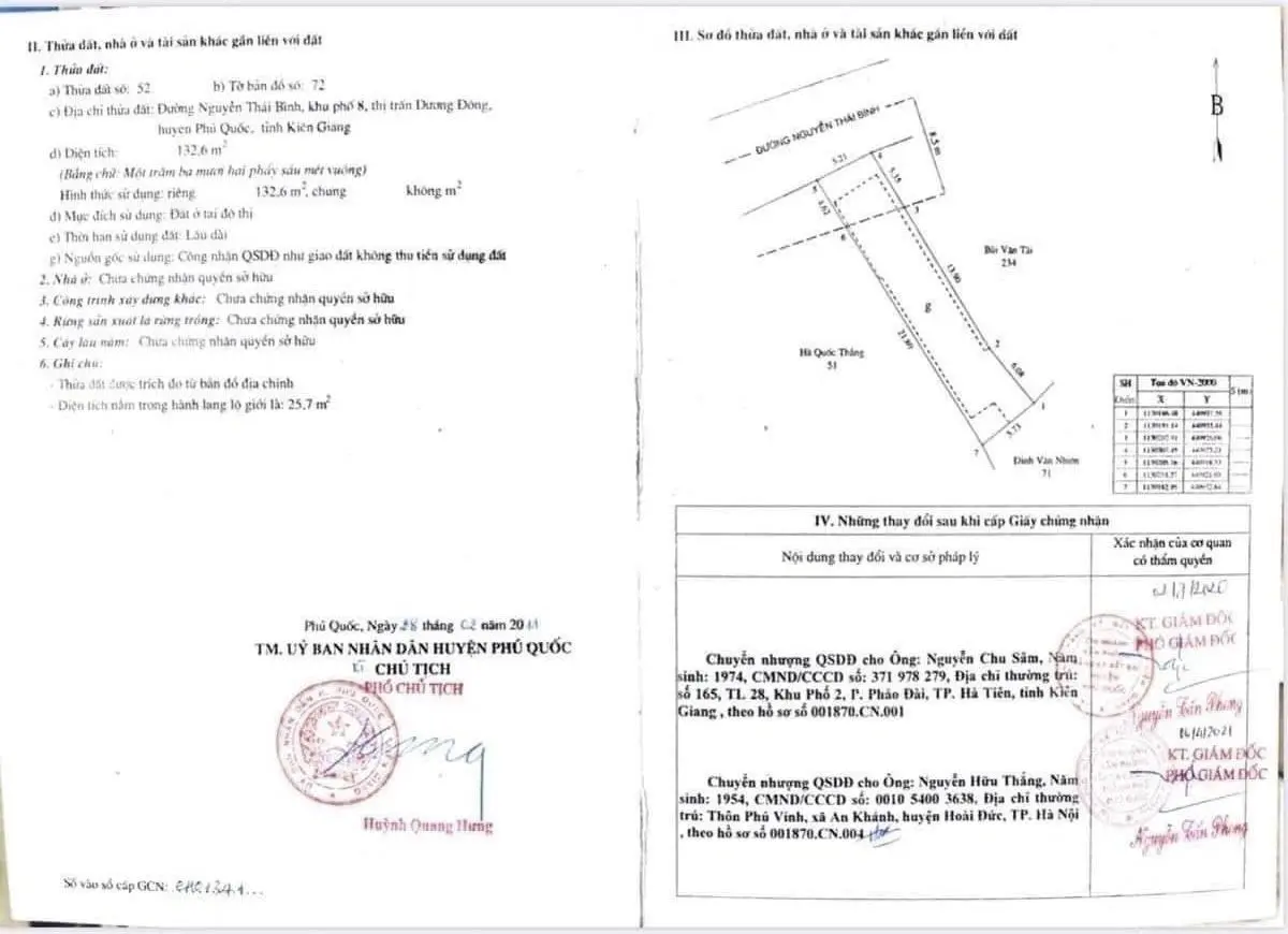 Bán gấp căn nhà 3 tầng mặt tiền đường Nguyễn Thái Bình - Dương Đông - Phú Quốc