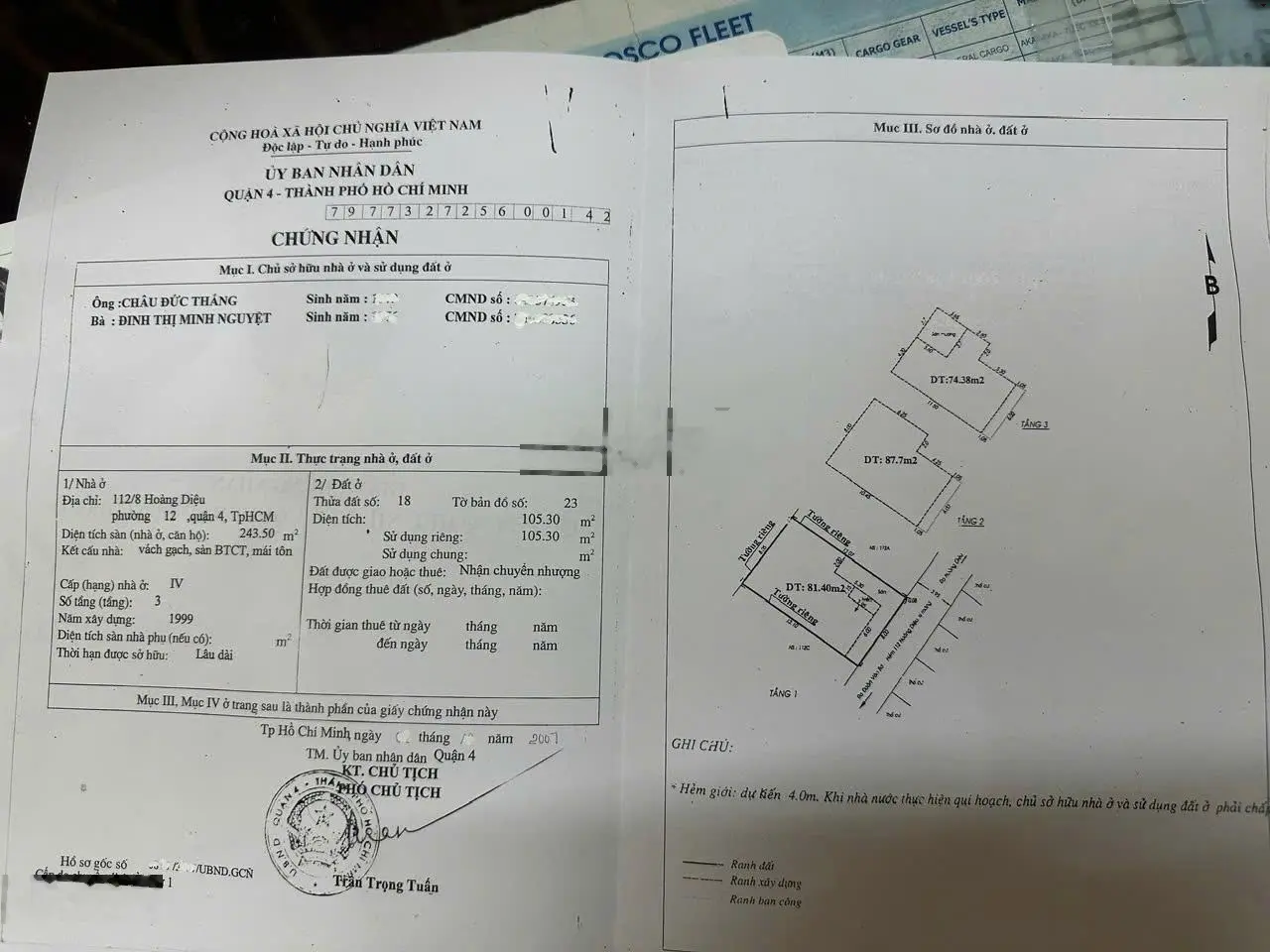 Bán 112/8 Hoàng Diệu, P12, Q4 (ngay cầu Calmette Q1) - chỉ 5p qua chợ Bến Thành - 17.8 tỷ