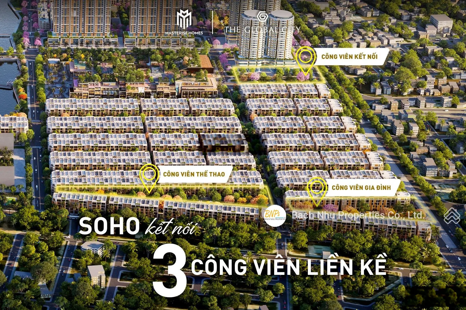 GIá kịch trần - trước tết nhà phố Soho The Global City view 2 mặt tiền đường 347m2