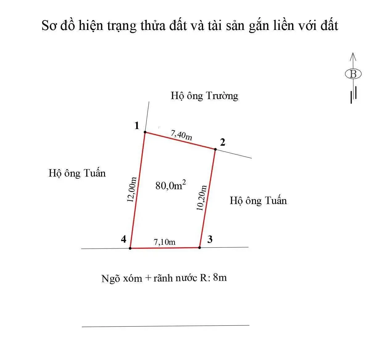 Bán lô đất Tân Dương ngay mặt đường Máng rẽ vào đường 8m