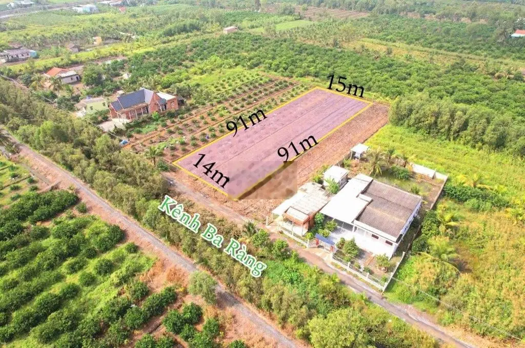 Siêu phẩm, 1350m2 đất vườn view kênh chuyển thổ , 1.15 tỷ