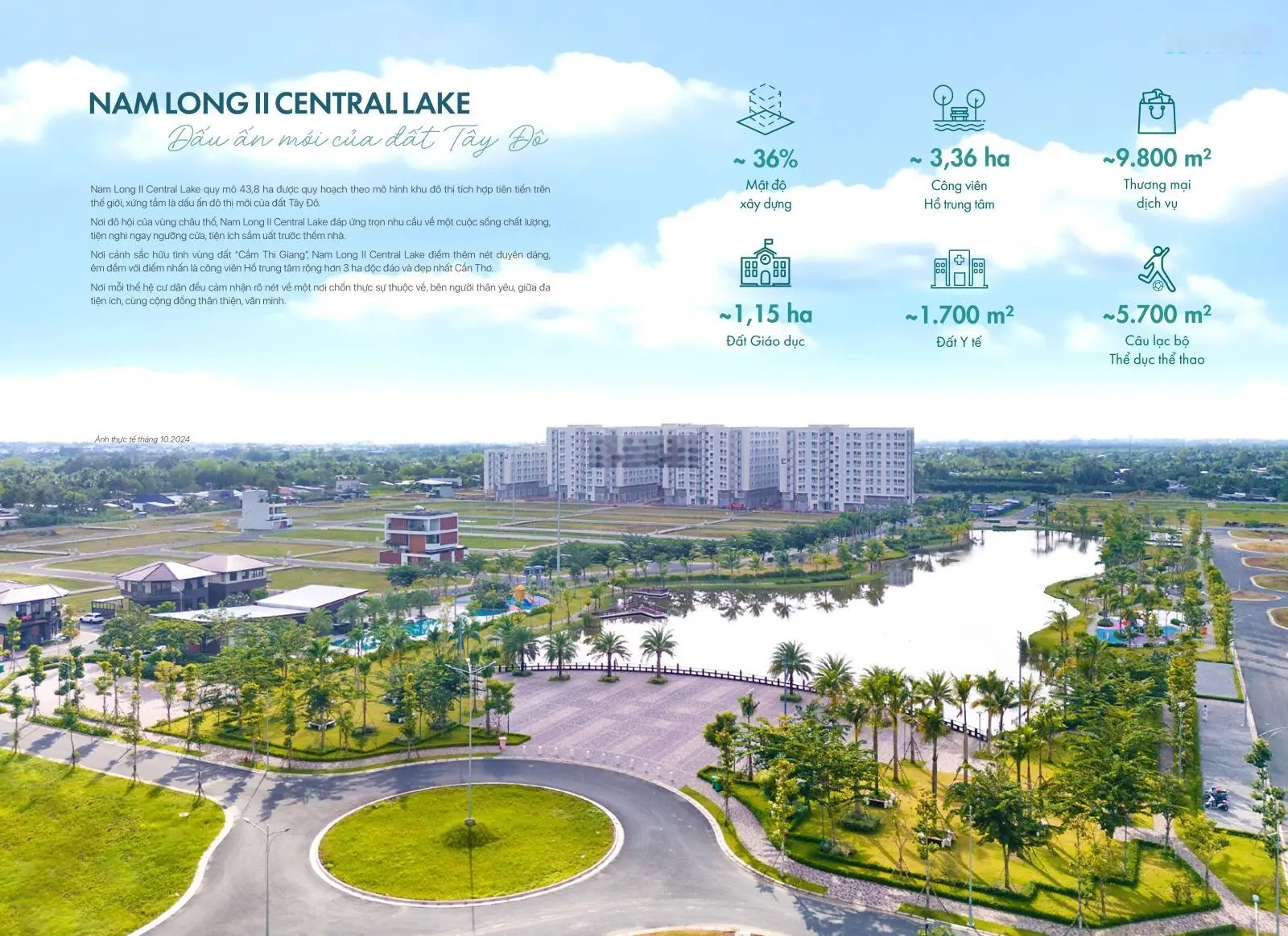 Đất nền dự án Nam Long II Central Lake đẹp nhất Cần Thơ - chỉ 3,3 tỷ - đã có sổ hồng riêng