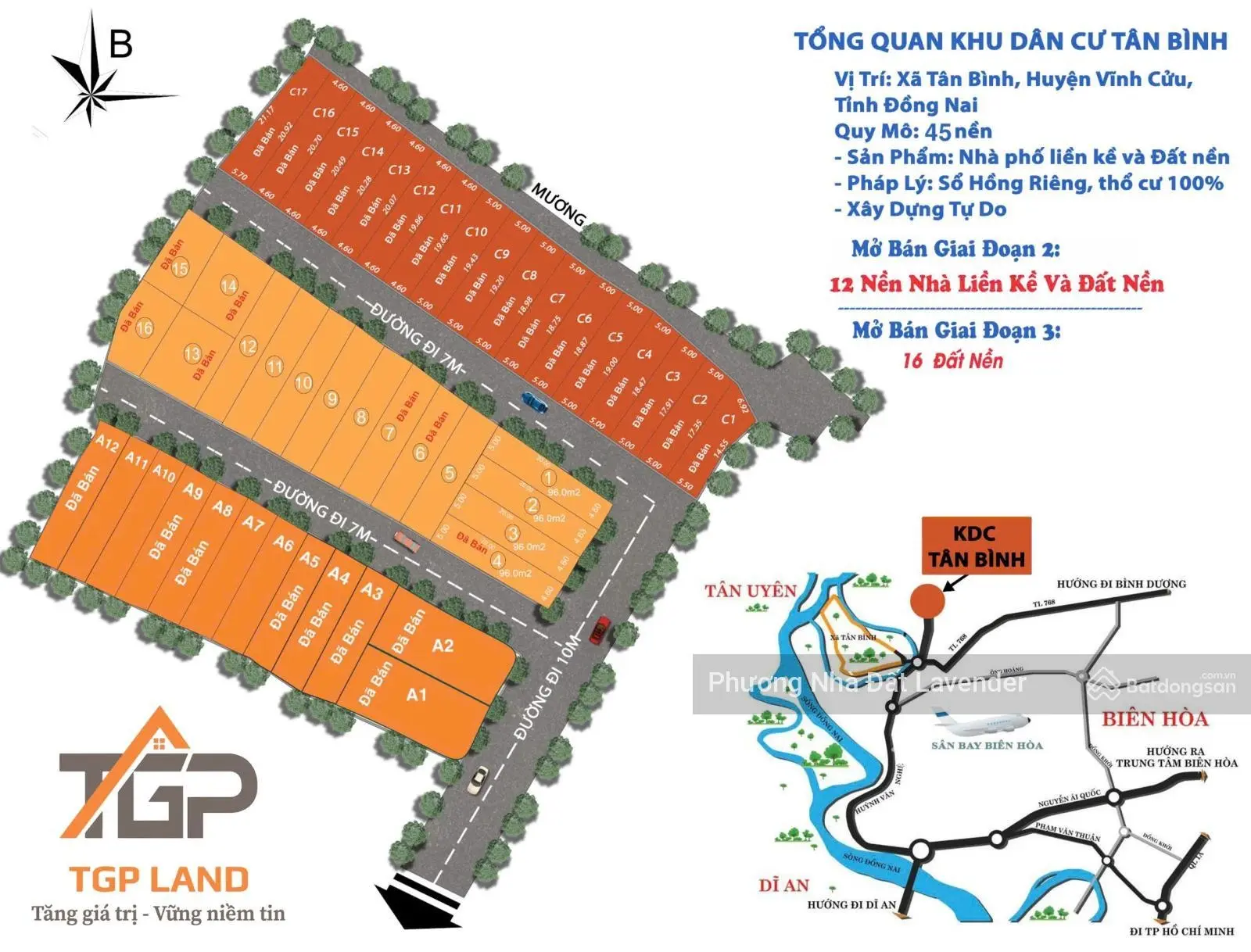 Chỉ 500tr sở hữu ngay đất sổ riêng sẵn thổ cư 100%, KDC Làng Bưởi Tân Triều, gần chợ Ngã 4 Bến Cá