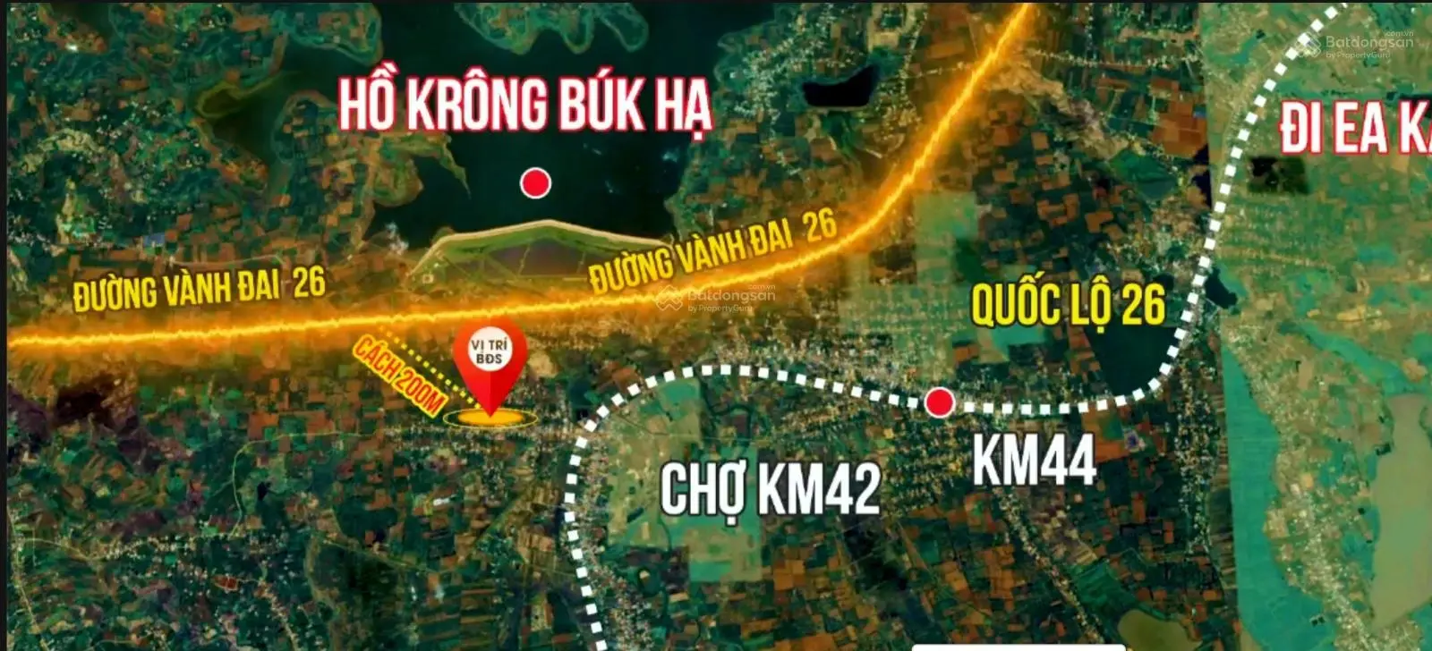 Bán hàng hiếm lô góc tại km 42 Quốc Lộ 26, 650 triệu vnd, 450.7 m2 đất