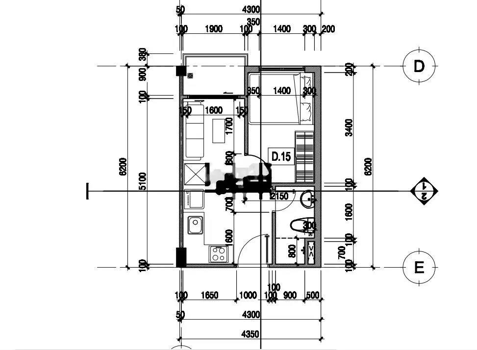 bán căn hộ chung cư 1 phòng ngủ,an ninh,sạch sẽ cổng sau KCN tân hương