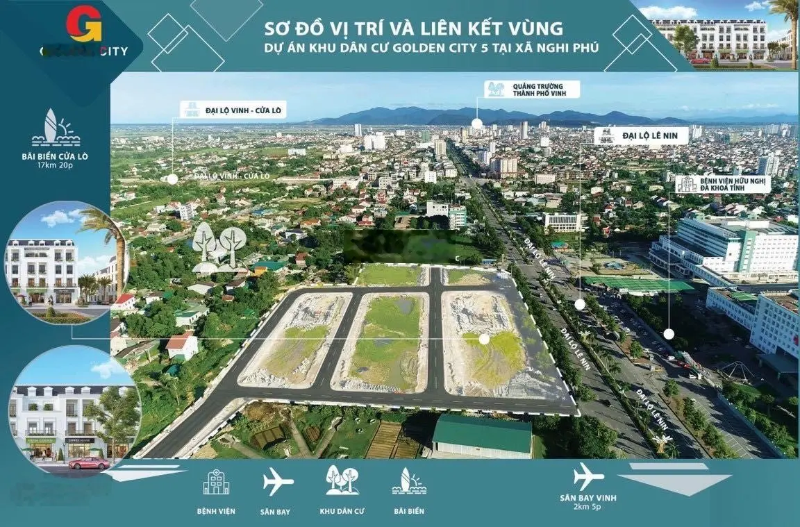 Bán lô đất biệt thự xây nhà dự án Golden City 5 cực kỳ thoáng có 2 lô liền nhau